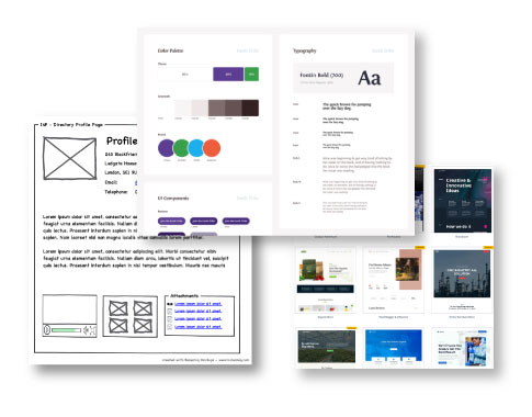 wireframe collage